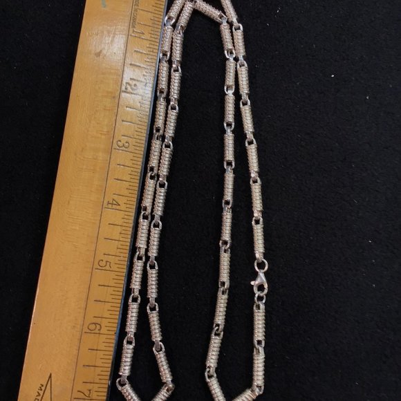 3 oz. Italian 925 Sterling Silver Barrel Chain 30" - Stunning! - Picture 1 of 6
